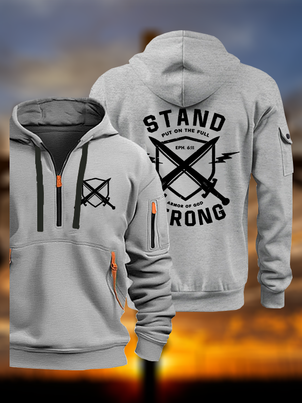 Stand Strong Jesus God Christian Zipper Hoodies