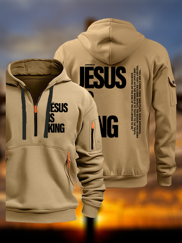 Jesus Is King Jesus God Christian Zipper Hoodies