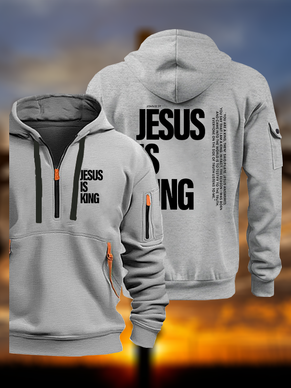 Jesus Is King Jesus God Christian Zipper Hoodies