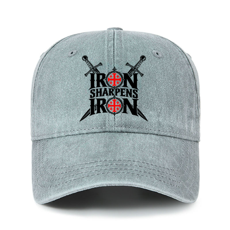 Heritage Washed Cap - Iron Sharpens Iron Proverbs 27:17