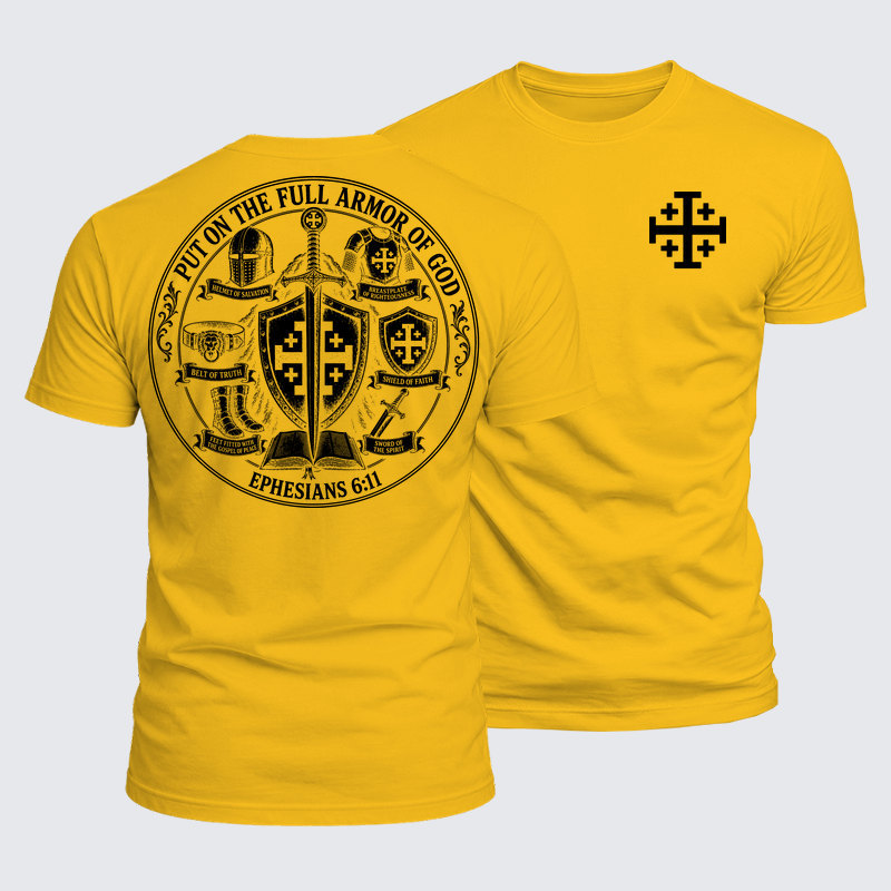 Luxe Mercerized Cotton Tee - Put On The Full Armor Of God – Ephesians 6:11