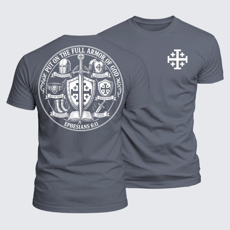 Luxe Mercerized Cotton Tee - Put On The Full Armor Of God – Ephesians 6:11