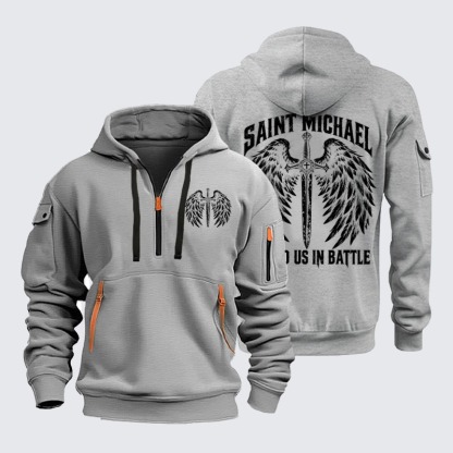 Zipper Hoodies –Saint Michael Defend Us in Battle – Christian Warrior