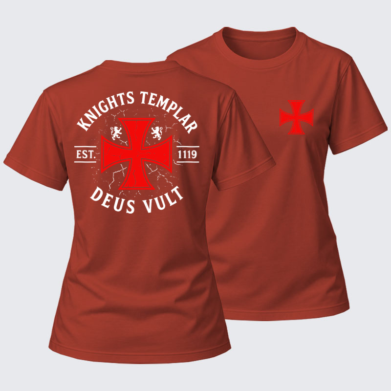 Women's T-shirts  -Knights Templar Deus Vult