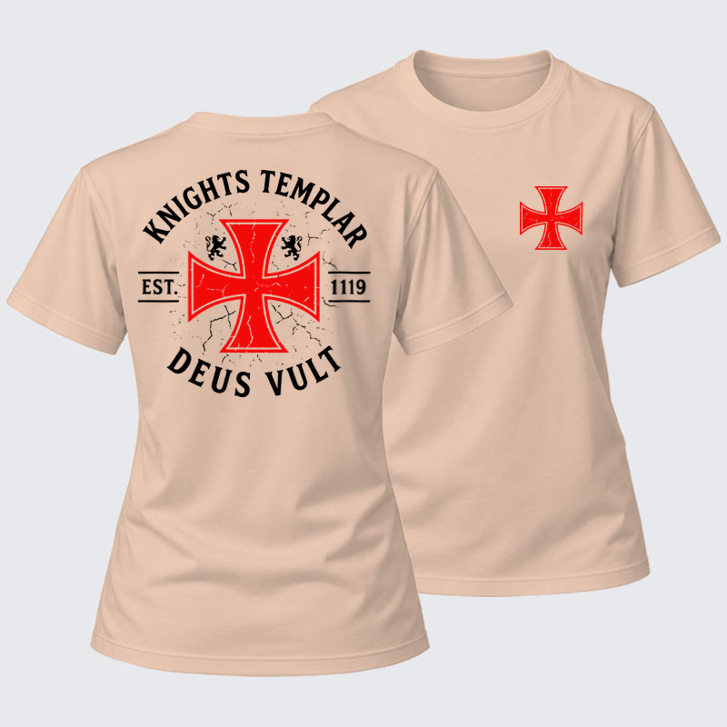 Women's T-shirts  -Knights Templar Deus Vult