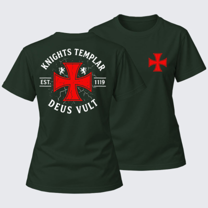 Women's T-shirts  -Knights Templar Deus Vult