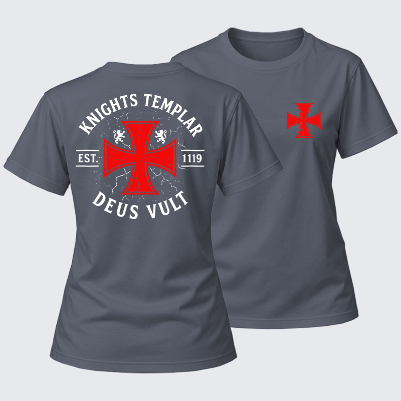Women's T-shirts  -Knights Templar Deus Vult