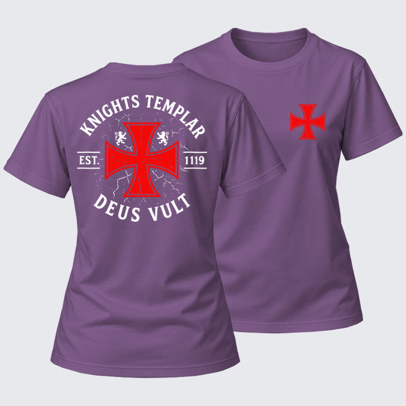 Women's T-shirts  -Knights Templar Deus Vult