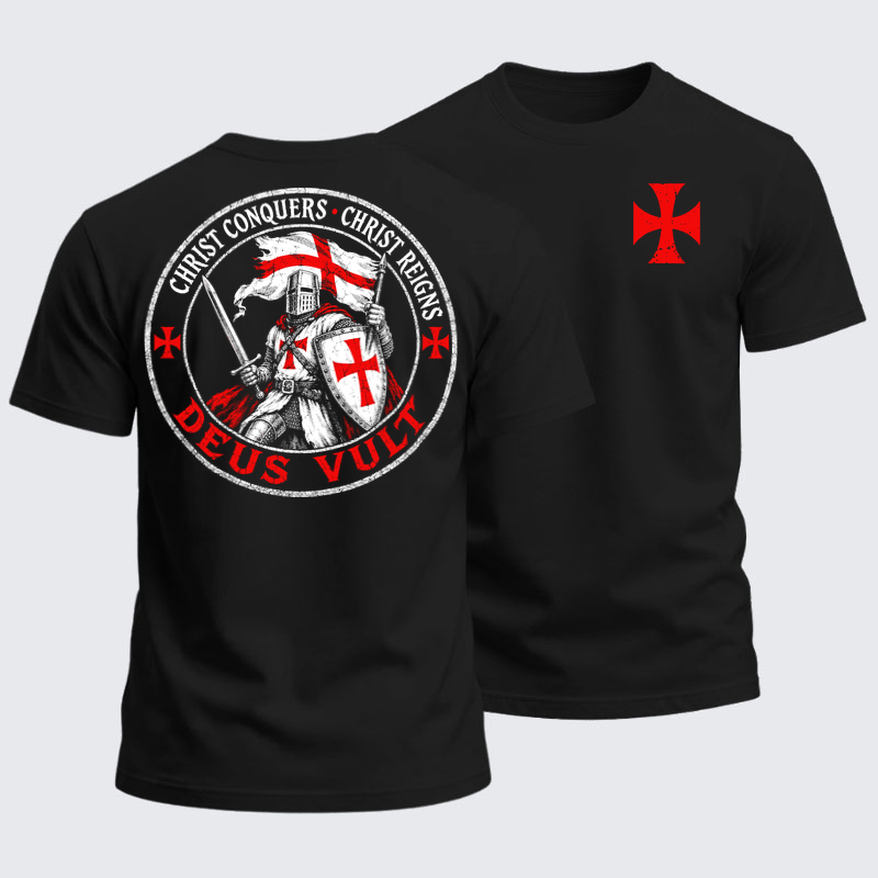 Heavyweight Cotton Tee - Deus Vult