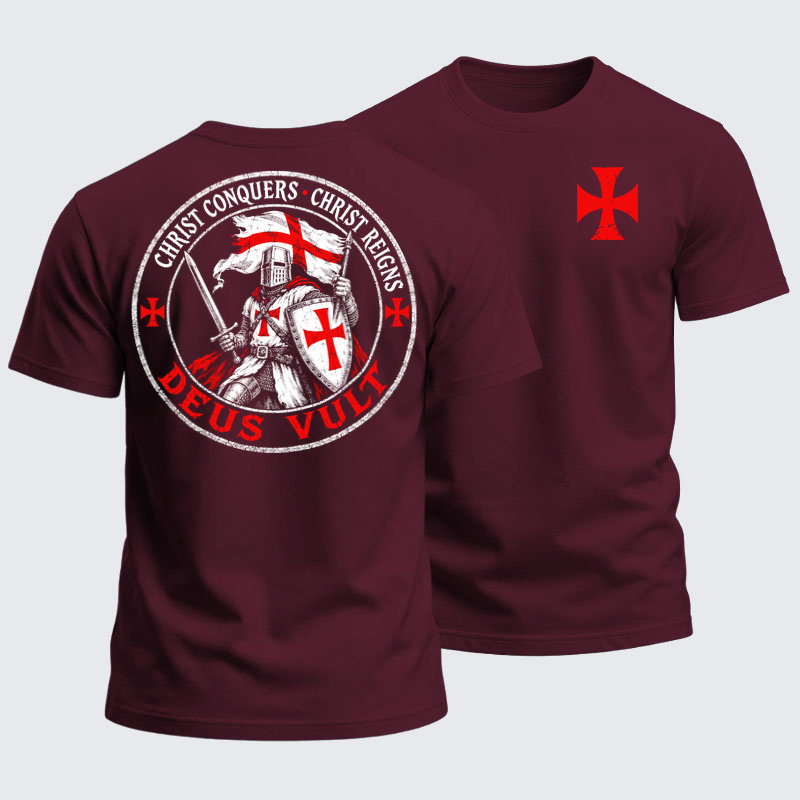 Heavyweight Cotton Tee - Deus Vult