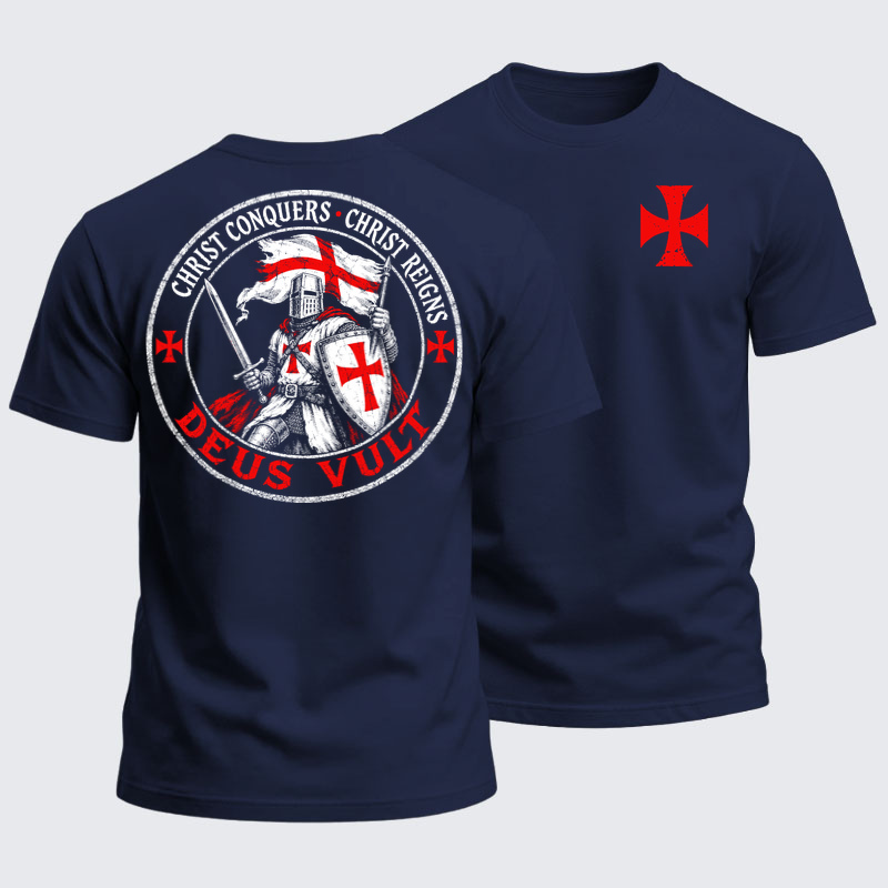 Heavyweight Cotton Tee - Deus Vult