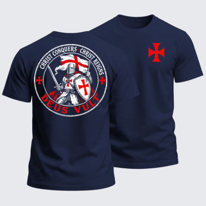 Heavyweight Cotton Tee - Deus Vult
