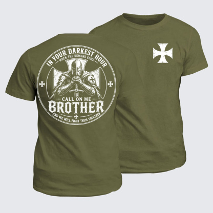 Classic Cotton Tee - Call On Me Brother – Knights of Faith