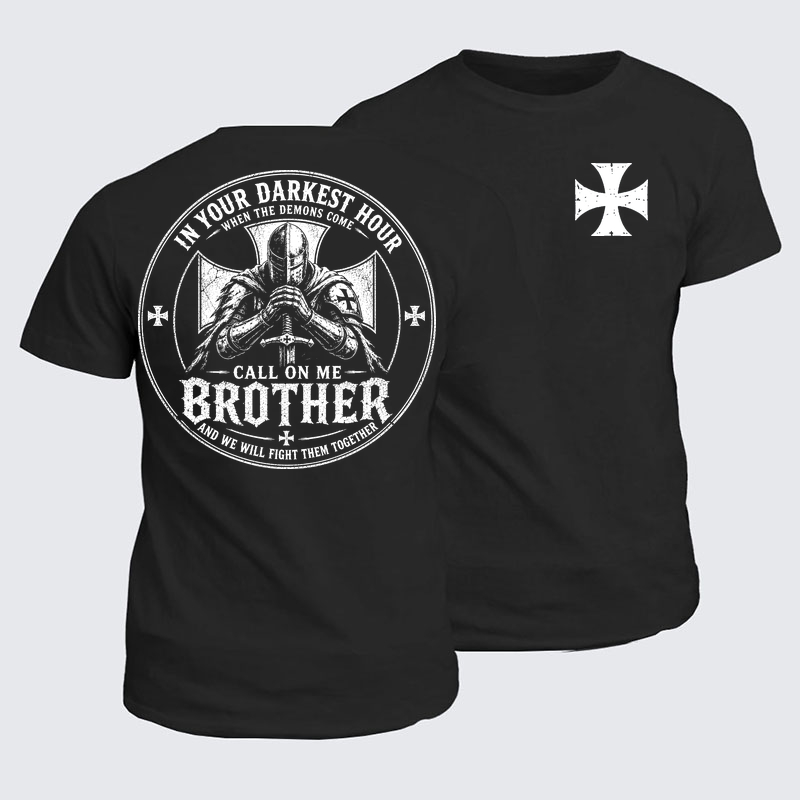 Classic Cotton Tee - Call On Me Brother – Knights of Faith