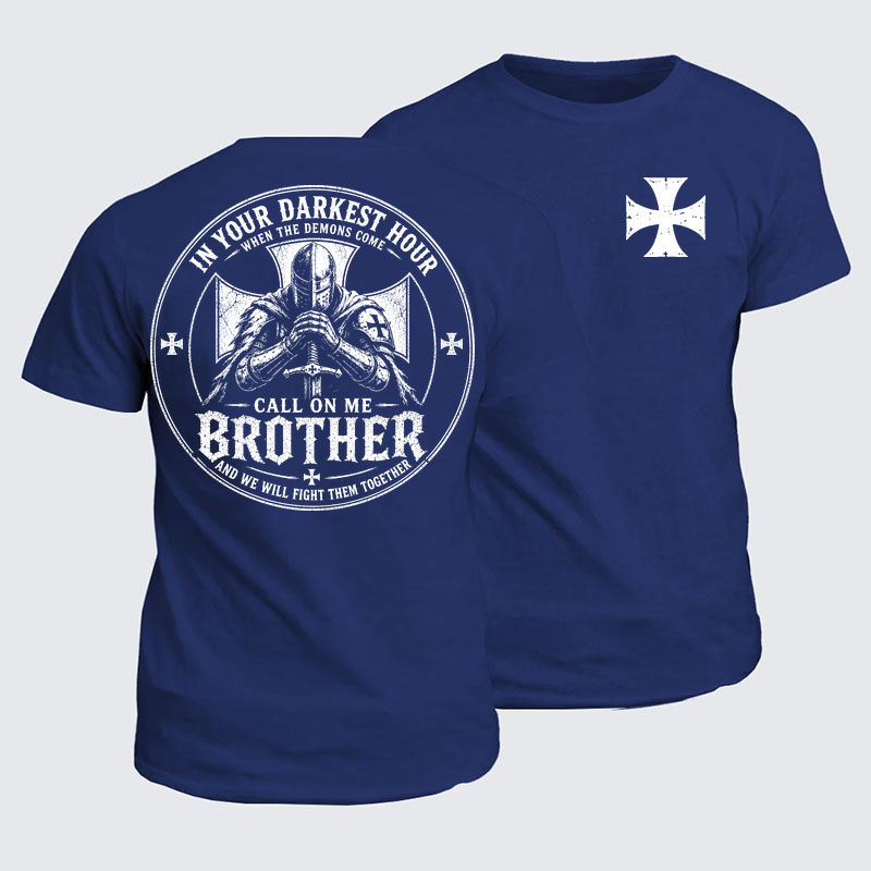 Classic Cotton Tee - Call On Me Brother – Knights of Faith