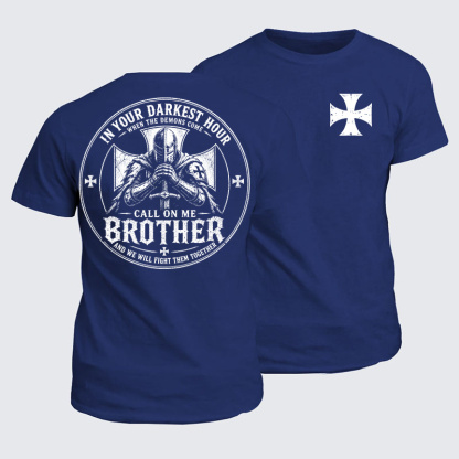 Classic Cotton Tee - Call On Me Brother – Knights of Faith