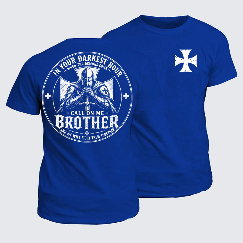 Classic Cotton Tee - Call On Me Brother – Knights of Faith