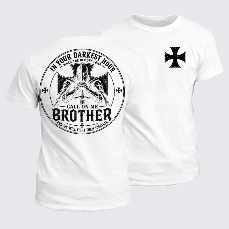 Classic Cotton Tee - Call On Me Brother – Knights of Faith
