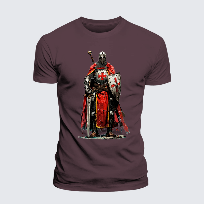 Crusaders Jesus God Christian Premium Mercerized Cotton Tee