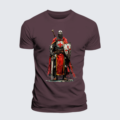 Crusaders Jesus God Christian Premium Mercerized Cotton Tee