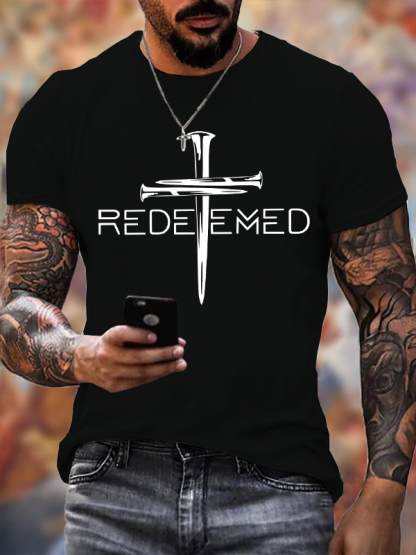 Men's Cross Nails Redeemed Cotton T-shirt
