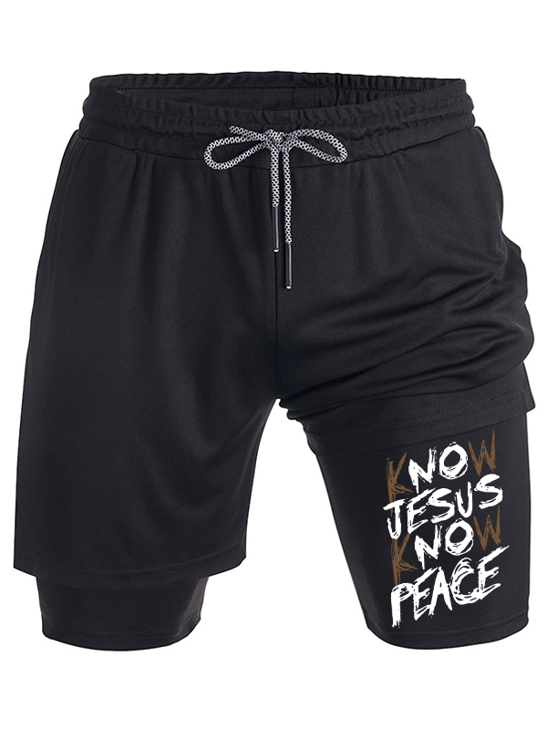 Know Jesus Know Peace Christian Performance Shorts