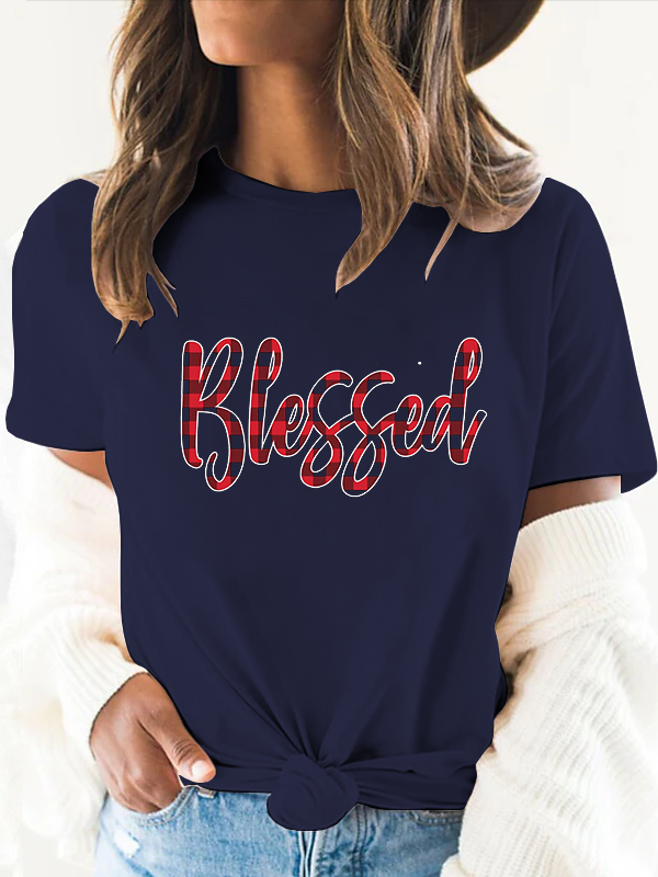 Blessed Plaid T-shirt