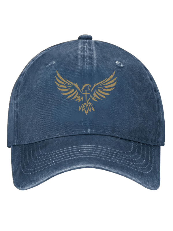 Wings Like Eagles Cross Christian Hat