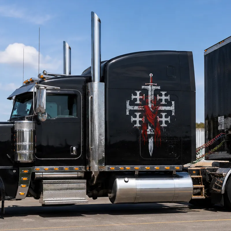 Car & Truck Vinyl Decals-Deus Vult: God Wills It