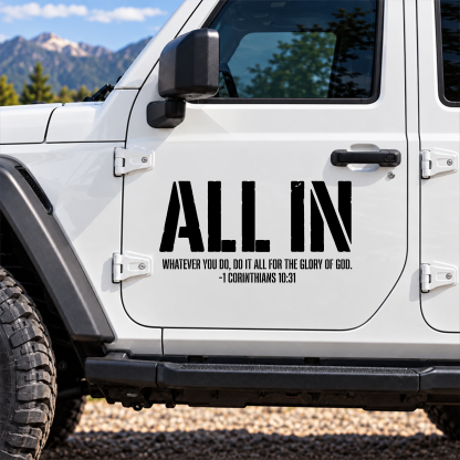 Car & Truck Vinyl Decals   - All In 1 Corinthians 10:31   