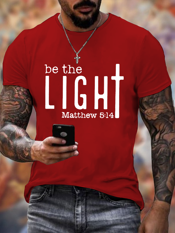 Be The Light Christian Cotton T-Shirt