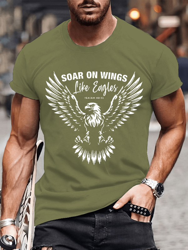 Soar On Wings Christian Cotton T-Shirt