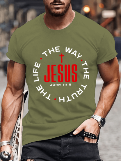 The Way The Truth The Life Christian Cotton T-Shirt