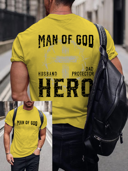Man of God Christian Cotton T-Shirt