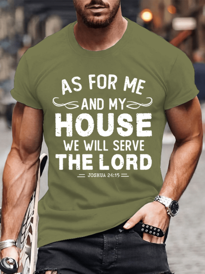 We Will Serve The Lord Christian Cotton T-Shirt