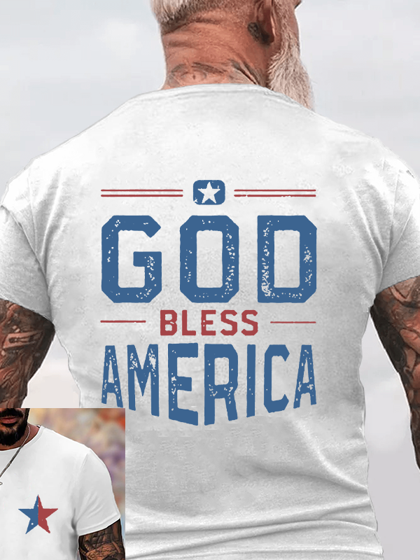 God Bless America Christian Cotton T-Shirt