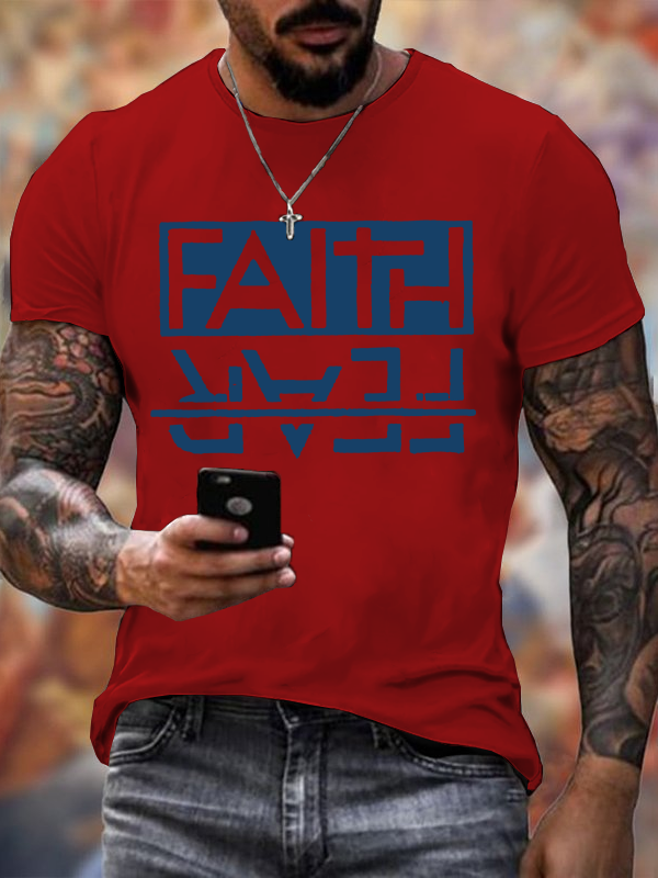 Faith Over Fear Christian Cotton T-Shirt