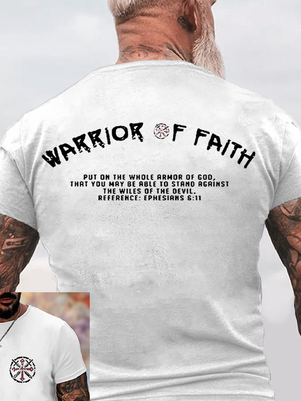 Warrior of Faith Christian Cotton T-Shirt