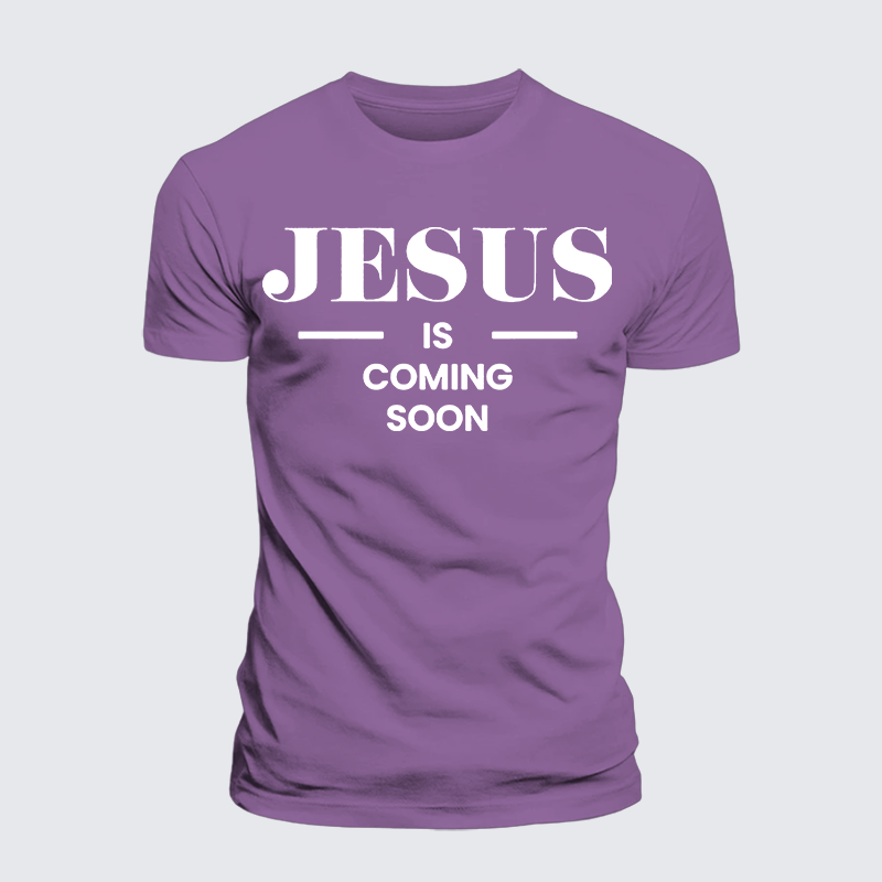 Jesus Is Coming Soon Jesus God Christian Premium Mercerized Cotton Tee