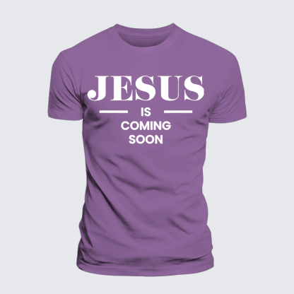 Jesus Is Coming Soon Jesus God Christian Premium Mercerized Cotton Tee