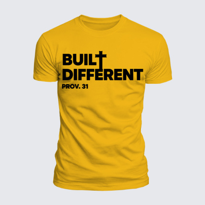 Built Different Proy 31 Jesus God Christian  – Luxe Mercerized Interlock Cotton Tee