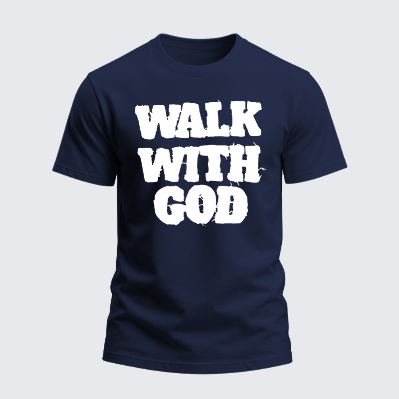 Heavyweight Cotton Tee - Walk with Jesus God