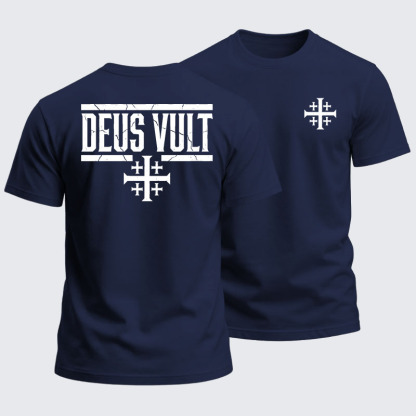 Heavyweight Cotton Tee - Deus Vult