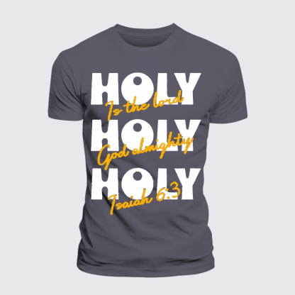 Holy Holy Holy Jesus God Christian Premium Mercerized Cotton Tee