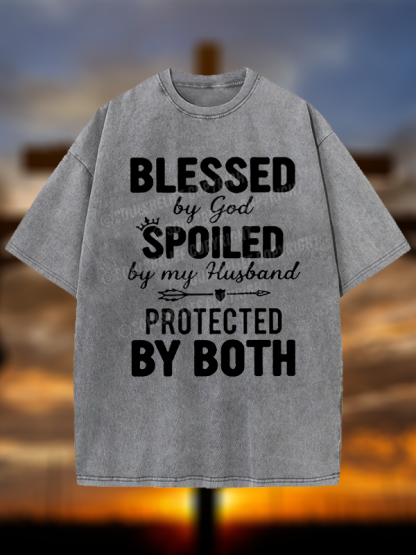 God Bless  Christian Washed T-Shirt