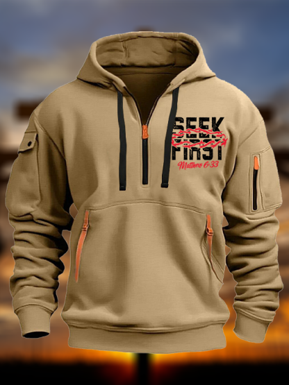 Seek First  Jesus God Christian Zipper Hoodies