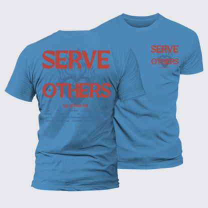 Serve Others Jesus God Christian Premium Mercerized Cotton Tee