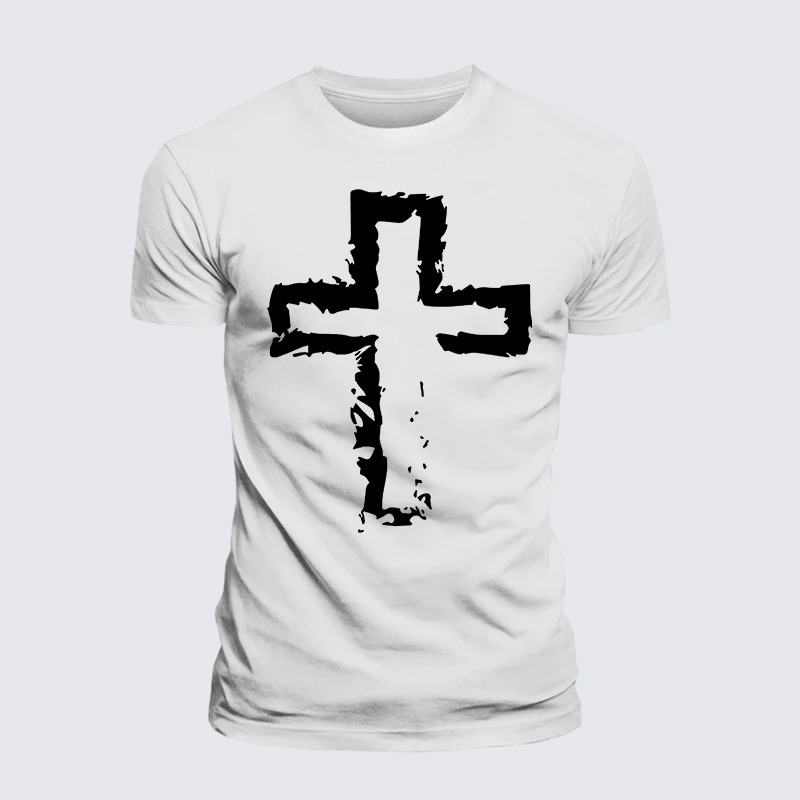 Cross Religious Jesus God Christian Premium Mercerized Cotton Tee