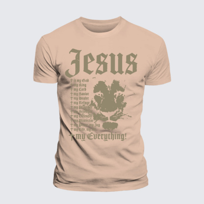 Jesus Is My God King Lord Jesus God Christian Premium Mercerized Cotton Tee