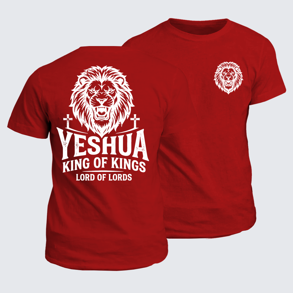 Yeshua King Of Kings Lord Of Lords Jesus God Christian Cotton T-Shirt